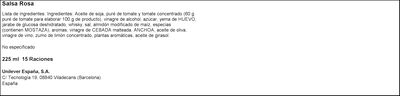 Salsa Calvé 225ml rosa