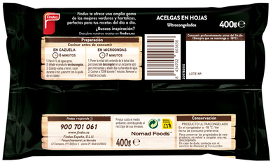 Acelgas en hojas Findus 400g