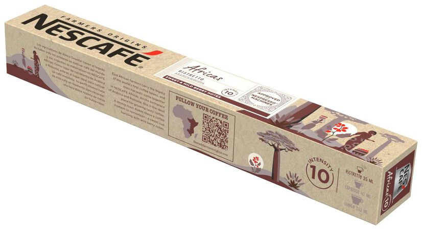Café origen áfrica ristretto Nescafé 10 cápsulas