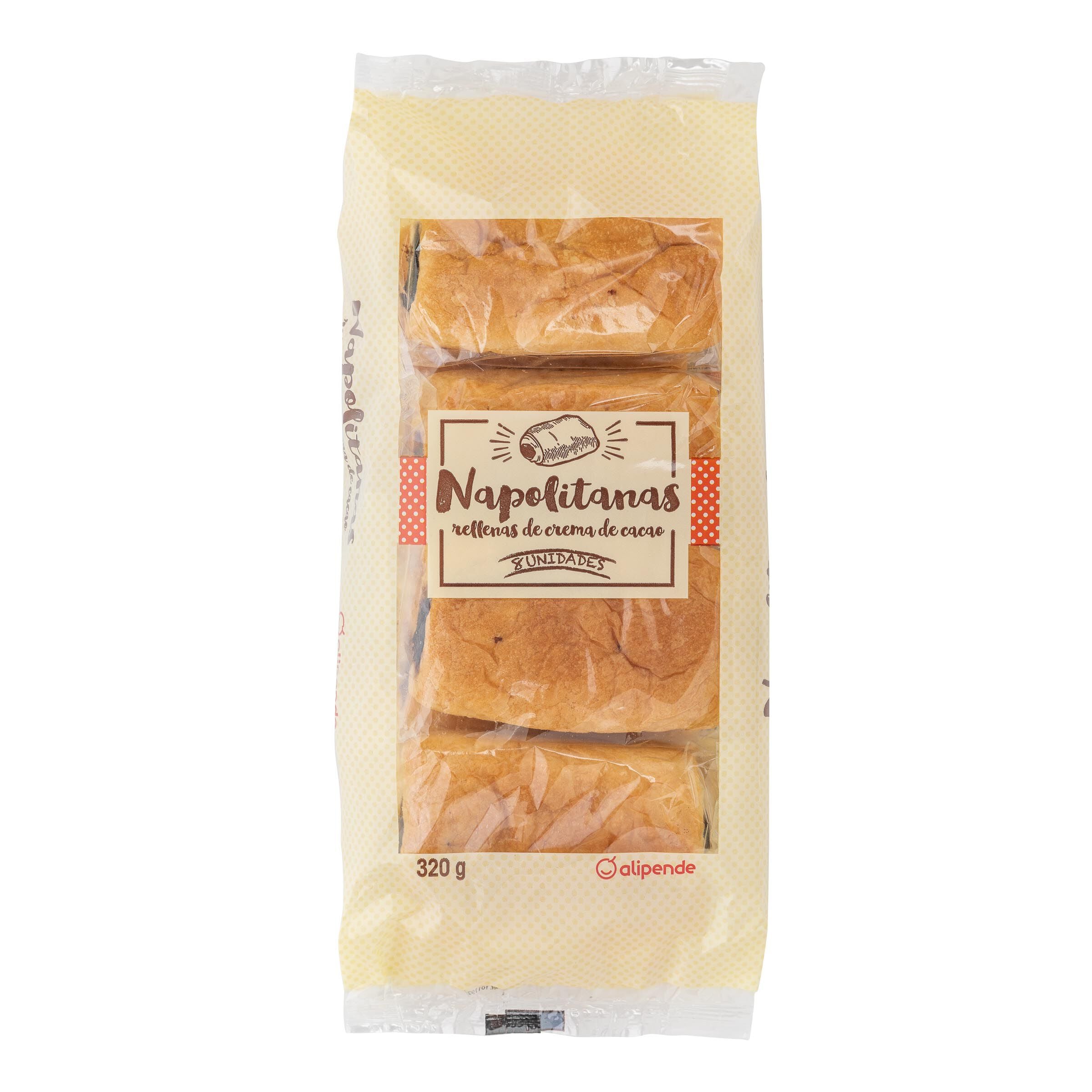 Napolitanas Alipende 320g rellenas de cacao