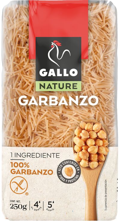 Fideos de garbanzo sin gluten Gallo nature 250g