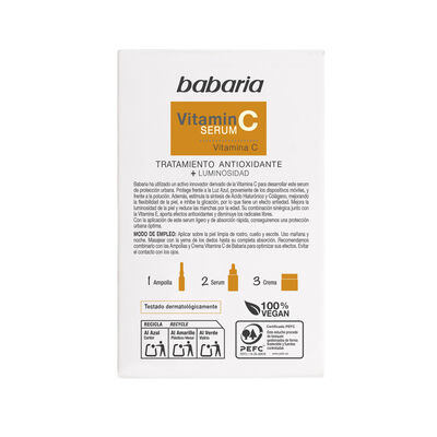 S&eacute;rum facial Babaria 30 ml Vitamina C Antioxidante+Luminosidad