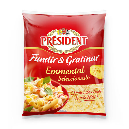 Queso rallado emmental President 90g