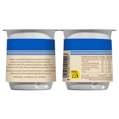 Cuajada sin gluten Danone pack 2 azucarada