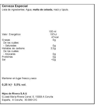 Cerveza Mini Estrella Galicia Lata 25cl