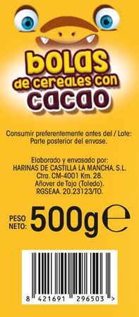 Cereales Alipende 500g bolas con cacao