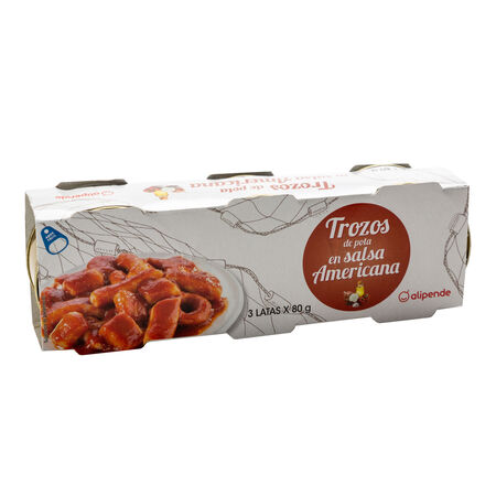 Trozos Alipende pack 3 en salsa americana