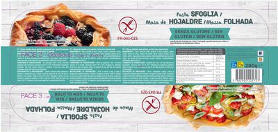 Masa de hojaldre sin gluten Cerelia 280g