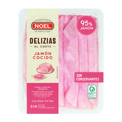 Jamón cocido en lonchas calidad extra Delizias Noel 120g