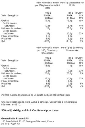 Helado Haagen-Dazs Joy Collection 4 uds