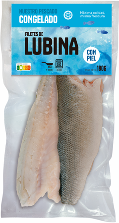 Lubina en filetes con piel 180g