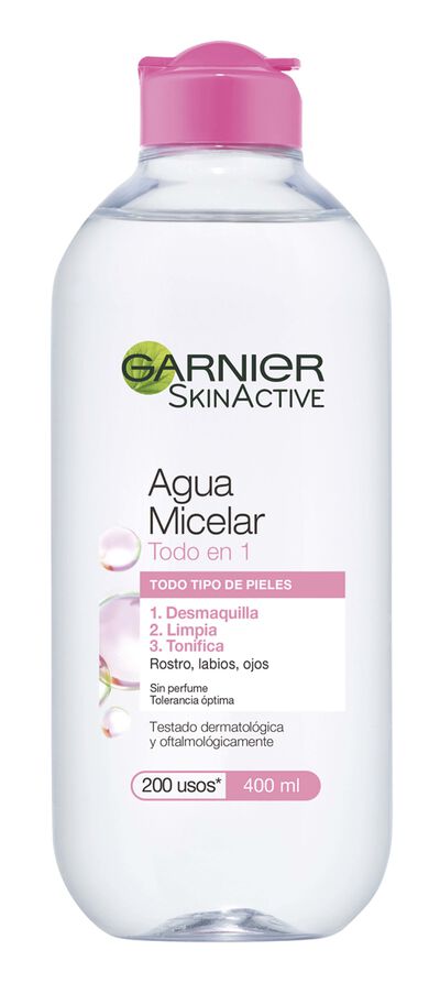 Agua micelar Garnier 400ml desmaquilla limpia y tonifica