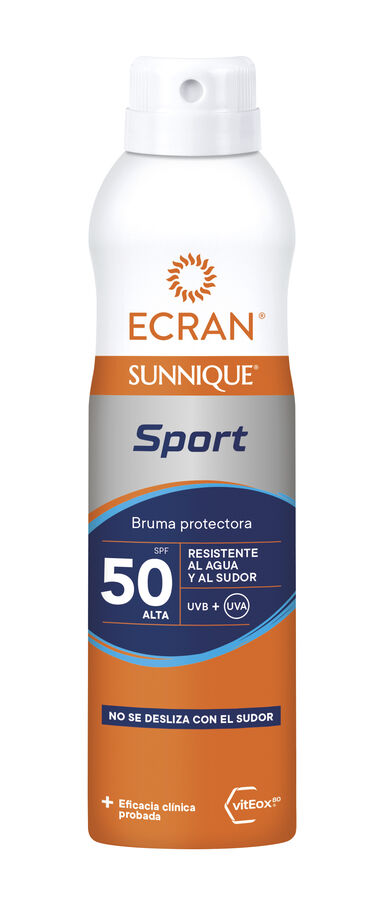Bruma solar spray Ecran 250ml FPS 50 sport resistente al agua y al sudor