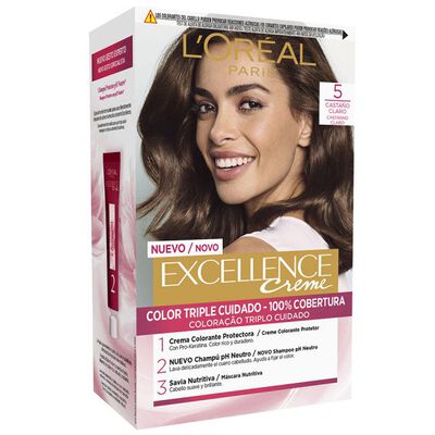 Tinte de cabello L'Or&eacute;al Excellence Creme n&ordm; 5 casta&ntilde;o claro