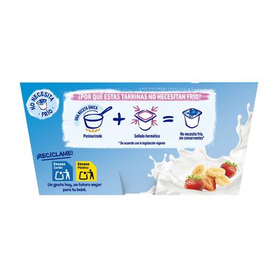 Postre Nestl&eacute; Yogolino fresa pl&aacute;tano sin gluten desde 6 meses pack 4
