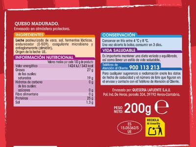 Queso emmental rallado Alipende 200g