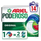 Detergente c&aacute;psulas pods Ariel 14l lavados poderoso