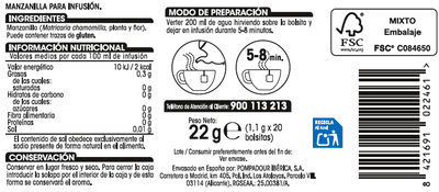 Manzanilla Alipende 20u