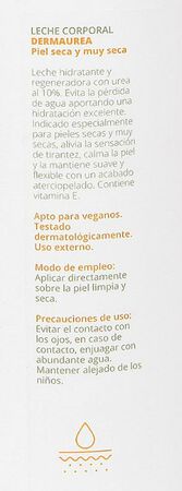 Leche corporal natturu dermaurea para piel seca de 400ml