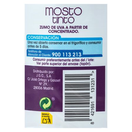 Mosto tinto Alipende 1,5l