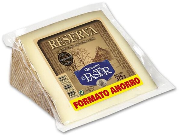 Queso reserva El Pastor elaborado con leche cruda 375g