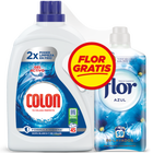 Detergente Colon g. activo 45l + Flor 59l azul