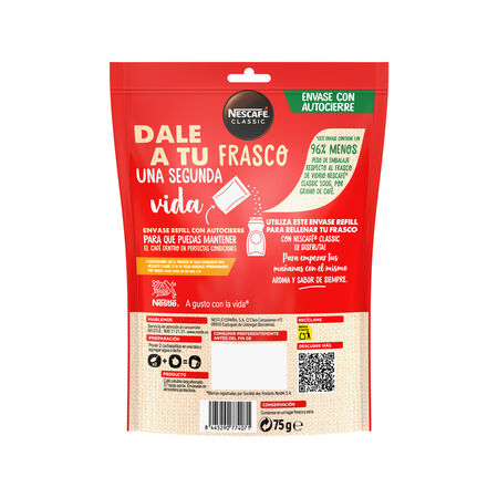 Café descafeinado soluble Nescafé 75g