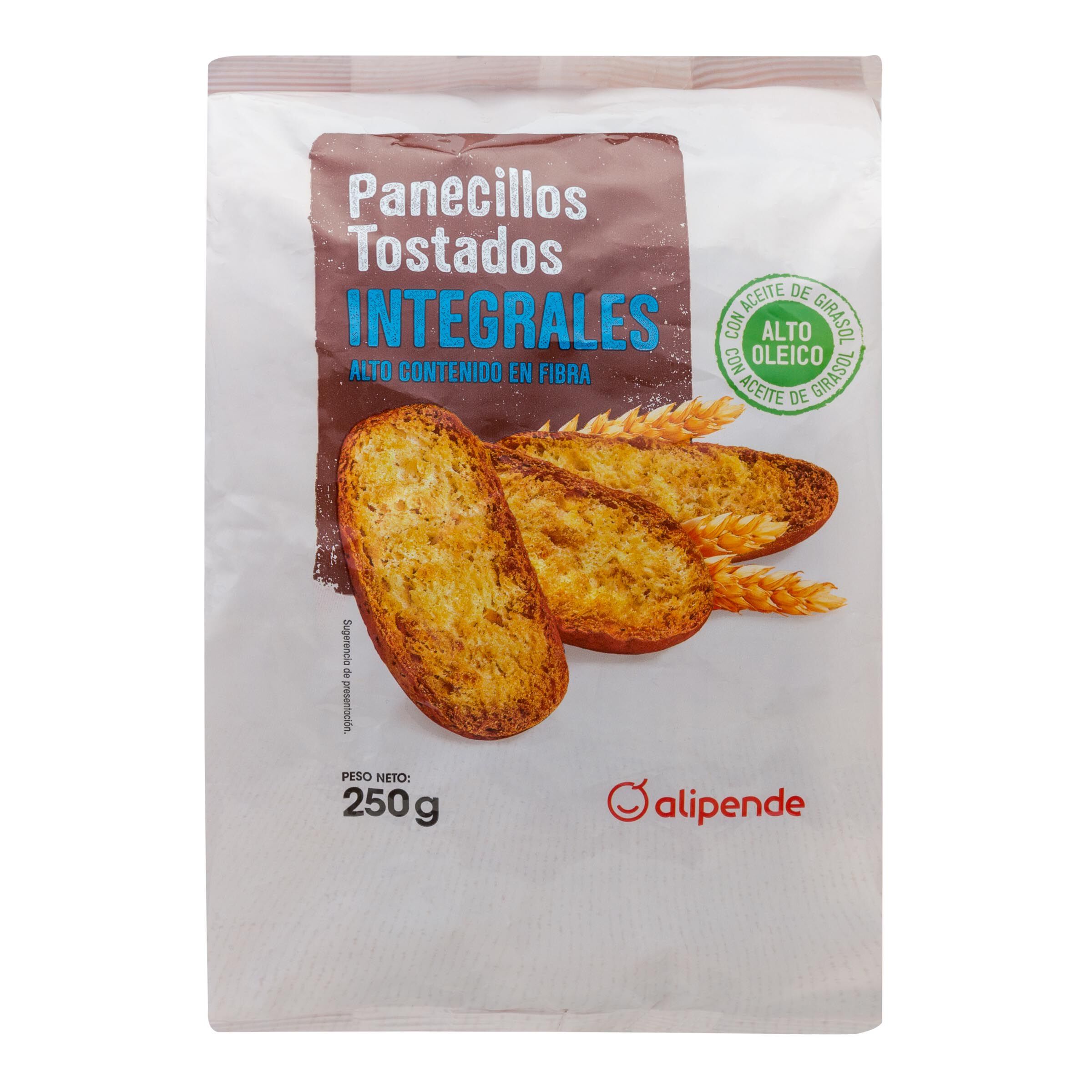 Panecillos tostados integrales Alipende 250g