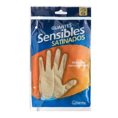 Guantes satinados Lanta sensibles talla grande