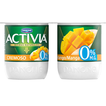 Bífidus Activia 0% pack 4 frutas mango