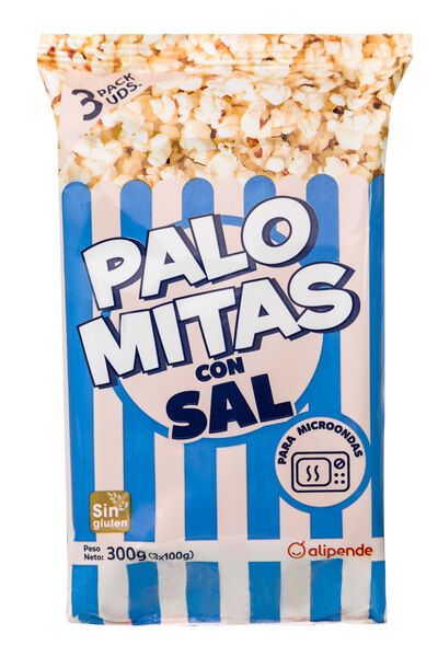 Palomitas sal microondas s/gluten Alipende pack 3