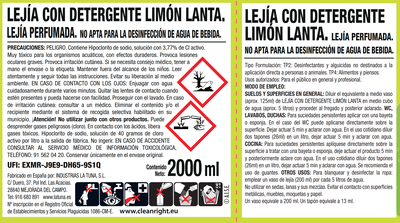 Lej&iacute;a Lanta 2L densa con aroma a lim&oacute;n