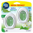 Ambientador de baño Ambipur Hierba Fresca Pack 2 15 ml
