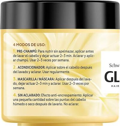 Mascarilla capilar Gliss 4en1 Nutrición 400 ml