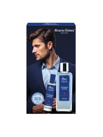 Estuche Eau de Parfum Titanio Homme Alvarez Gómez 150ml + 30ml