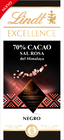 Chocolate negro 70% de cacao y sal rosa del Himalaya Lindt 100g