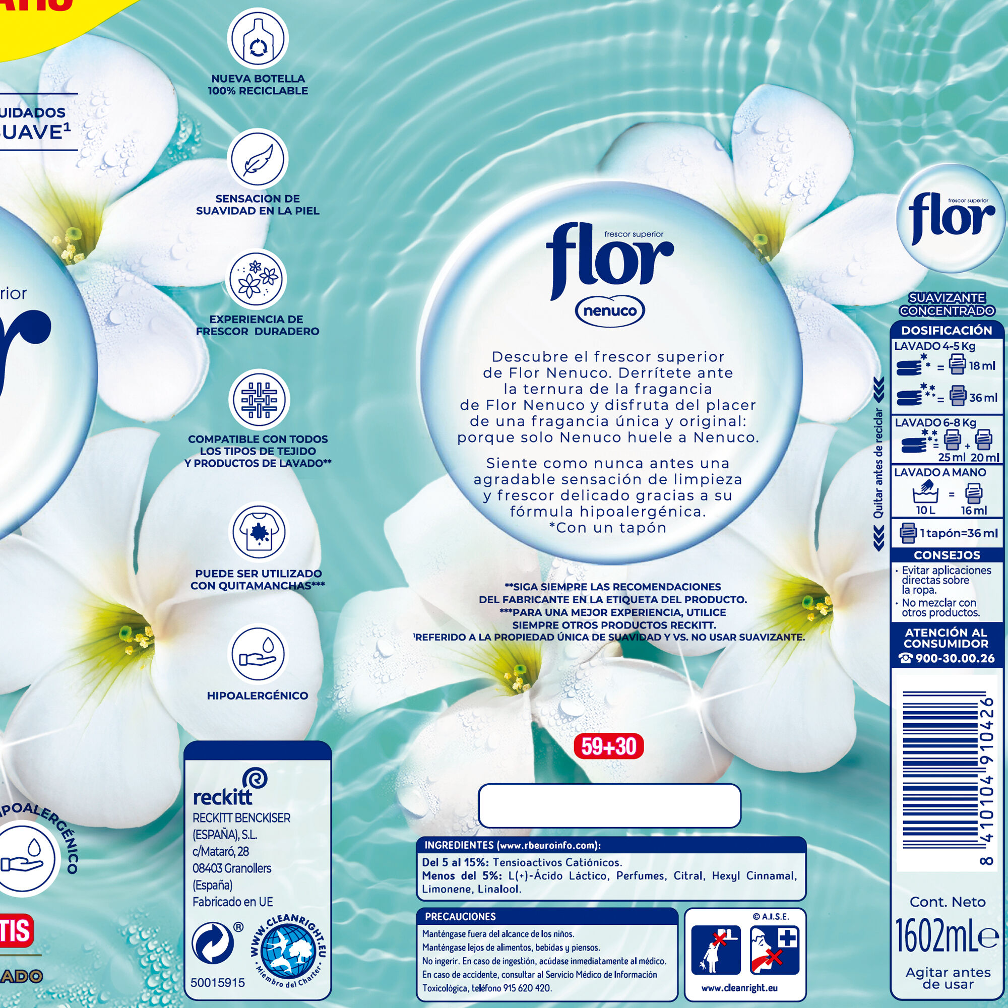 Suavizante Flor 59 30 lavados nenuco Ahorramas
