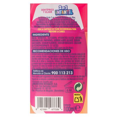 Dent&iacute;frico Bodyplus 100ml 2en1 junior