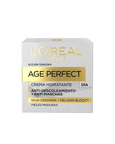 Crema facial de d&iacute;a L'Or&eacute;al 50ml age perfect hidratante