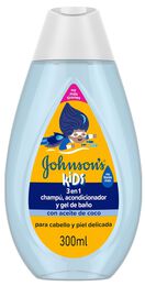 Champú 3 en 1 Johnson's kids 300ml con aceite de coco