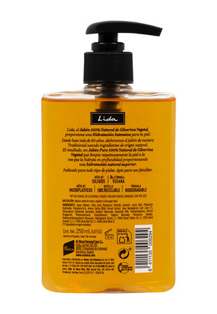 Jabón Liquido Dosificador Lida 250ml Original