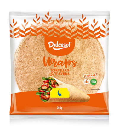 Tortilla de avena wraps Dulcesol 6 unidades