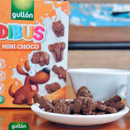 Galleta mini cacao sin lactosa sin huevo Gullón 250g