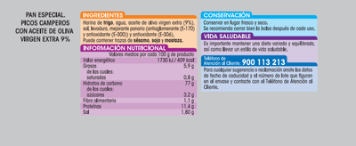 Picos camperos Alipende pack 2 con aceite de oliva