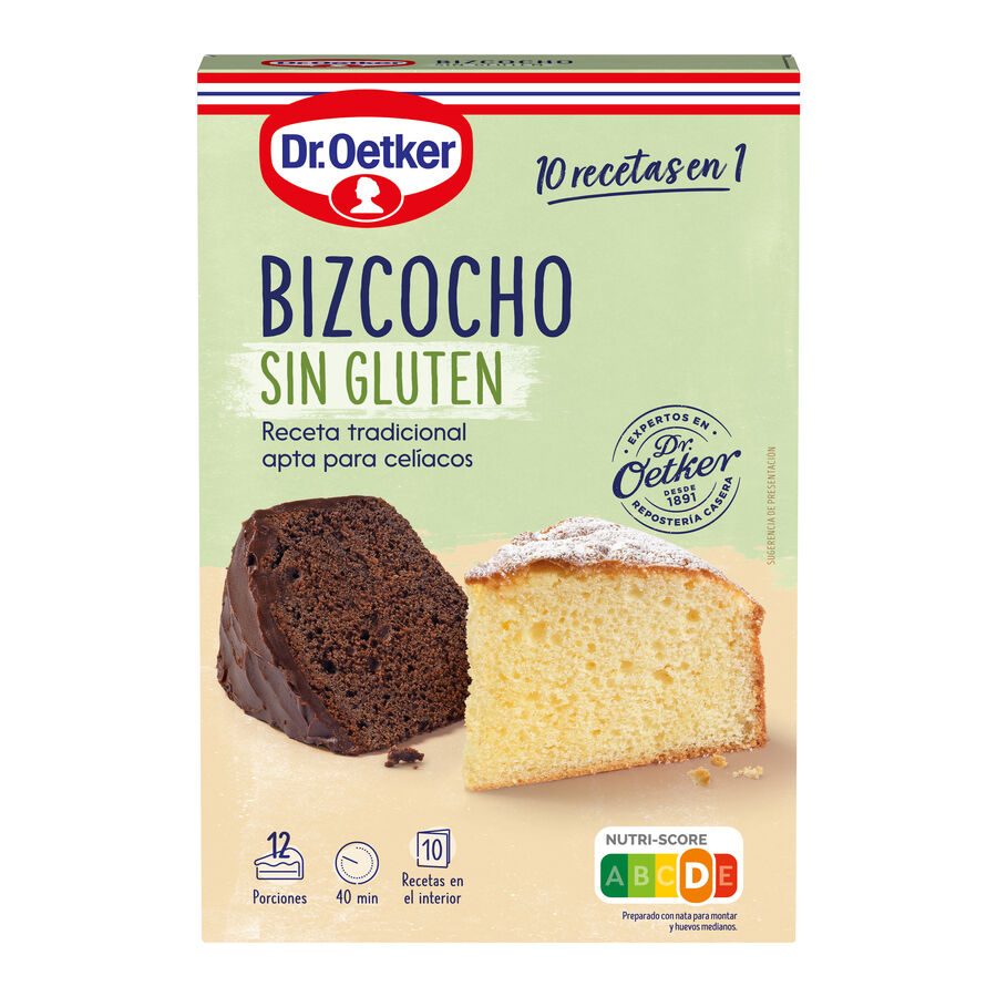 Preparado de bizcocho sin gluten Dr Oetker 363g