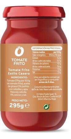 Tomate frito casero sin gluten Orlando 295g