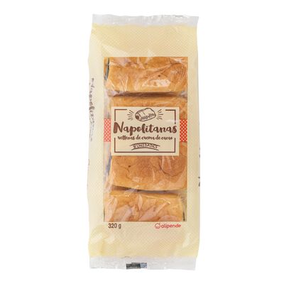 Napolitanas Alipende 320g rellenas de cacao