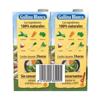 Caldo casero Gallina Blanca 1l pack-2 verdura