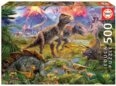 Puzzle encuentro dinosaurios Educa Borras 500 unidades