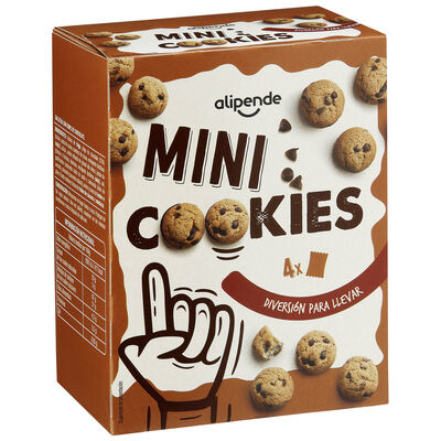 Galleta mini cookies con pepitas de chocolate Alipende 160g